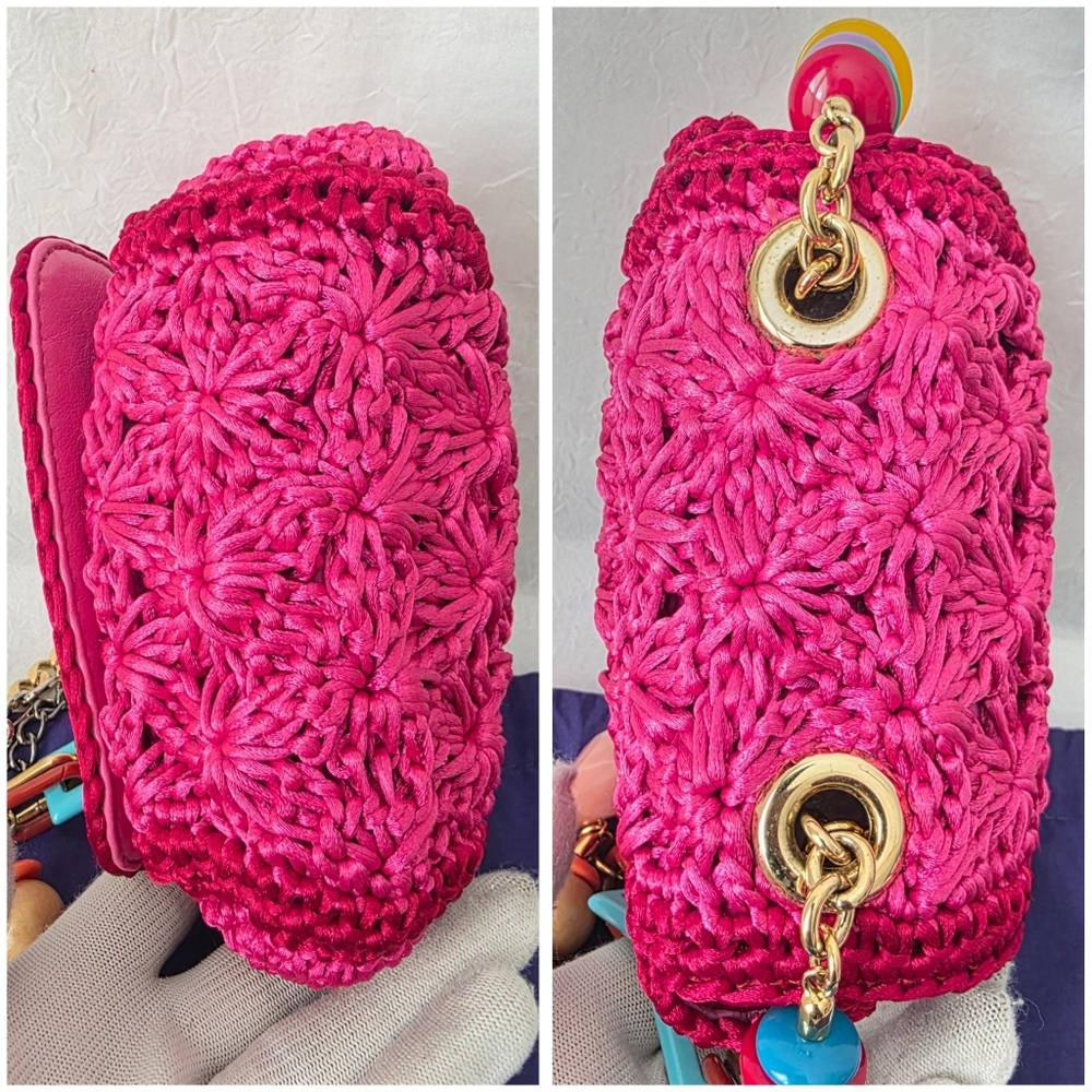 Auth Dolce & Gabbana Raffia Sicily Flap Shoulder Bag - Picture 11 of 11
